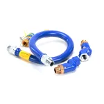 Dormont 1675BPQ2S36 36" Snap Fast Blue Gas Hose Connector Kit with Double Swivel Max, 3/4" Diameter