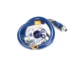 Dormont 1675BPQSR48 SnapFast® 48" Gas Connector Kit with One Swivel and Restraining Cable - 3/4" Diameter