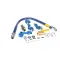 Dormont 1675KIT2S36 Gas Hose, Blue, 3/4" x 36", Snapfast, 2 Swivel Max, Valve, Restraining Device