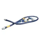 Dormont 1675KITS72 Gas Hose, Blue, 3/4" x 72", Snapfast, Swivel Max, Valve & Elbow, Restraining Device