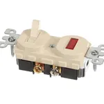 Norlake 172558 Switch with Red Indicator Light, 120 Volt, 15 Amp, Beige, Leviton