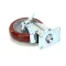 Carter-Hoffmann 18301-5222 Caster, 5", Swivel, with Brake, Plate, Red Poly