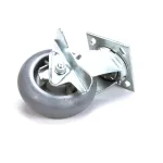 Carter-Hoffmann 18301-6435 Caster With Brake, 6", Swivel, Gray