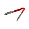 Carlisle 198907 Spectrum Utility Tongs, 9-1/2" Long, One-Piece, Color-Coded Dura-Kool Vinyl Handle, Scalloped Edges, Spring Action Hinge, Dishwasher Safe, Stainless Steel, Red, Nsf                                                  