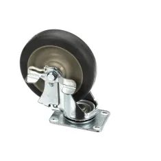 Duke 214535 Caster, 5", Swivel, with Brake, Plate, 6" Load Height