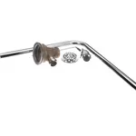 Fisher 22314 DrainKing Brass Lever Handle Waste Valve with 3 1/2" Sink Opening, 1 1/2" / 2" Drain Opening, Basket Strainer, and Overflow Pipe