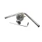 Fisher 22330 Overflow Drain, Locking, Basket, Strainer, Brass, Lever Handle
