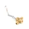 Town Food Service 226104M Gas Valve, Brass, 1/2"M x 1/2"M NPT