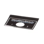 Hamilton Beach Commercial 230047800 NAMEPLATE SWITCHPLATE