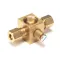 Garland 2333899 Tee Assembly Block Brass, 1/4" x 1/4" Compression