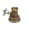 Fisher 23531 Drain Waste Valve with Flat Strainer and Knob, Brass