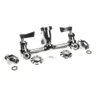 Fisher 2445 8" Service Sink Faucet, Adjustable Wall Control Valve, Lever Handles with 3" Spout
