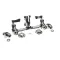 Fisher 2445 8" Service Sink Faucet, Adjustable Wall Control Valve, Lever Handles with 3" Spout
