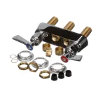 Fisher 2805-CV Faucet/Control Valve, 4" Deck Mount, Lever Handles