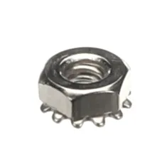 Star 2C-08-07-0207 Hex Nut with External Tooth Lock Washer, 10-24