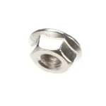 Star 2C-6517 Hex Nut, Flanged, 1/4-20, Steel/Nickel Plated