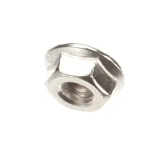 Star 2C-6517 Hex Nut, Flanged, 1/4-20, Steel/Nickel Plated