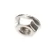 Star 2C-6517 Hex Nut, Flanged, 1/4-20, Steel/Nickel Plated