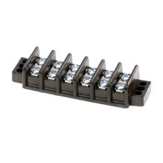 Lang 2E-30500-03 Terminal Block, 6 Pole, 300V, 30A, Screw Terminals