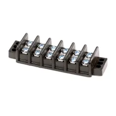 Lang 2E-30500-03 Terminal Block, 6 Pole, 300V, 30A, Screw Terminals