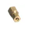 Crown Steam 3-664B Connector/Compression Fitting, 1/4" Tube x 1/4" Inside Pipe Thread, Brass