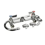 Fisher 3255 Faucet, 8" Adjustable Wall Mount, Lever Handles, 12" Swivel Gooseneck