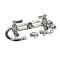 Fisher 3255 Faucet, 8" Adjustable Wall Mount, Lever Handles, 12" Swivel Gooseneck
