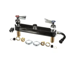 Fisher 3313 Faucet, Kitchen, 8" Deck Mount, Lever Handles, 12" Swing Spout