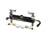 Fisher 3313 Faucet, Kitchen, 8" Deck Mount, Lever Handles, 12" Swing Spout