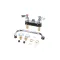 Fisher 3511 Faucet, 4" Centers, Deck Mounted, Lever Handles, 8" Swing Spout, Stainless Steel