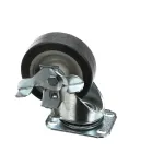Giles 40700 Caster, 5", Swivel, with Brake, Plate