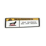 APW Wyott 43813103 Label/Sticker, Warning Hot Surface