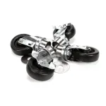 Garland 4526324 Caster, 6", Swivel, 2 Non Locking, 2 Locking, Stem, Set of 4