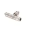 Multiplex 5003143 Tee, 3/8" Barb x 3/8" Barb x 1/4" Male Flare, Stainless Steel
