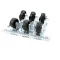 Perlick 57787 Caster, 3.75", Swivel with Brake, Plate, Set of 6