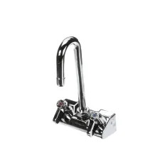 T&S Brass 5F-4WLX03 Faucet, Equip, 4" Ctr, Wall Mount, Gooseneck