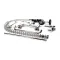 T&S Brass 5PR-8D12 Pre-Rinse Unit, 8" Deck Mount, Add-A-Faucet, 12" Nozzle, 5SV Spray Valve