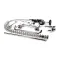 T&S Brass 5PR-8D12 Pre-Rinse Unit, 8" Deck Mount, Add-A-Faucet, 12" Nozzle, 5SV Spray Valve