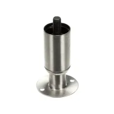Magikitchn 60140401 Leg with Flanged Foot, Adjustable, 4", Stainless Steel