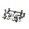 Fisher 63819 Faucet, 8" Backsplash Control Valve, Lever Handles, Swivel Outlet & Stems, Stainless Steel
