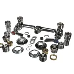 Fisher 63819 Backsplash Mounted 1/2" Brass Faucet Base with 8" Centers, EZ Install Adapters, Swivel Stems, Swivel Outlet, and Lever Handles