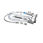 Fisher 68187 Pre-Rinse Unit, Spring Style, 8" Backsplash Valve, Elbows, Lever Handles, 12" Swing Spout