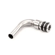 Cleveland 7128 Inlet Fitting with O-Rings, 90 Degree Elbow, 1/4" Barb, Stainless Steel