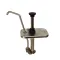 Server 80030 FP-200 DI FOUNTAINETTE PUMP, dispenses thin syrups or flavor concentrates from a 2 qt. (7 1/2") fountain jar (sold separately), extended and angled discharge tube accommodates use in a 22  slanted fountainette, 1 oz. maximum serving, which can be reduced