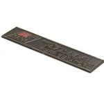 True 820344 Nameplate, True, Refrigerator, T Coolers & TSSU