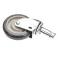 Blickman 8241421100 CASTER, 4" GRIP RING STEM .865" GREY W/POLYURETHAN