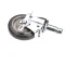 Blickman 8241421101 CASTER, 4" GRIP RING STEM .865" W/BRAKE GREY W/POL