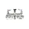 Fisher 8253 8" Adjustable Wall Faucet, Lever Handles with 6" Spout