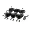 True 830281 CASTER 2-1/2 SET/6 1/2 STEM SILVER 3)LOCKING/3)N