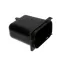 Server 83147 FOUNTAIN JAR, 2 qt., 7-1/2" tall, shallow, notched, rear tab holes allow SST hinged lid (82545) to attach, side slots accept clear, hinged lid (80310) (lids not included), molded in feet, high-impact polypropylene, black, NSF    